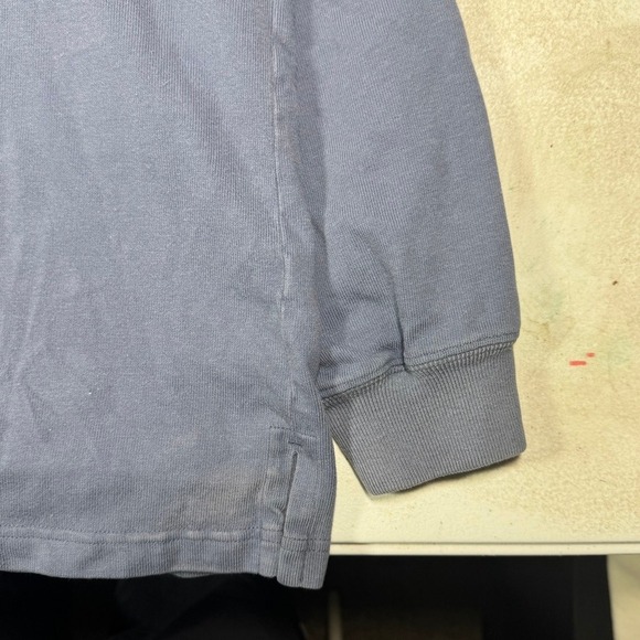 Polo Ralph Lauren Mens Large Blue Long Sleeve Rugby Shirt Vintage Pink Pony Logo - Picture 3 of 12